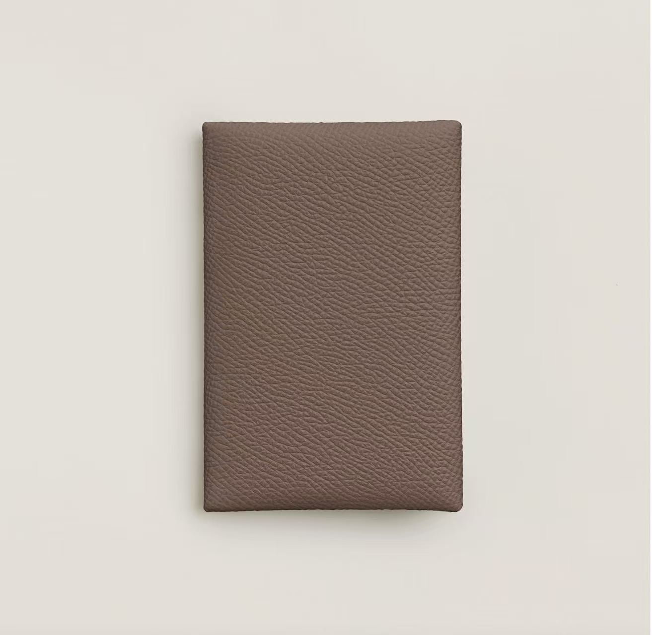 HERMÈS CALVI CARD HOLDER ETOUPE EPSOM