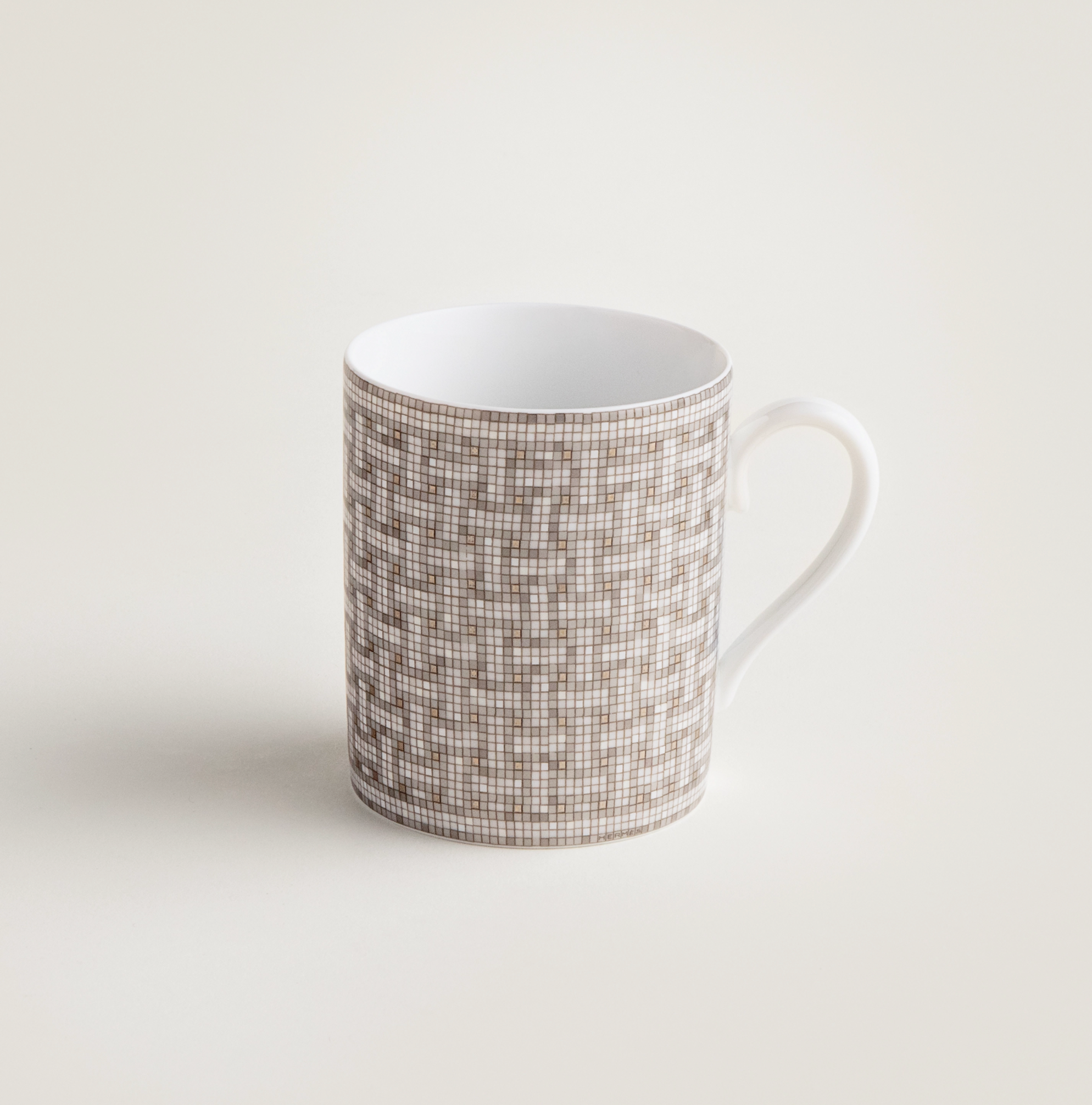 HERMÈS MOSAIQUE AU 24 PLATINUM MUG SILVER