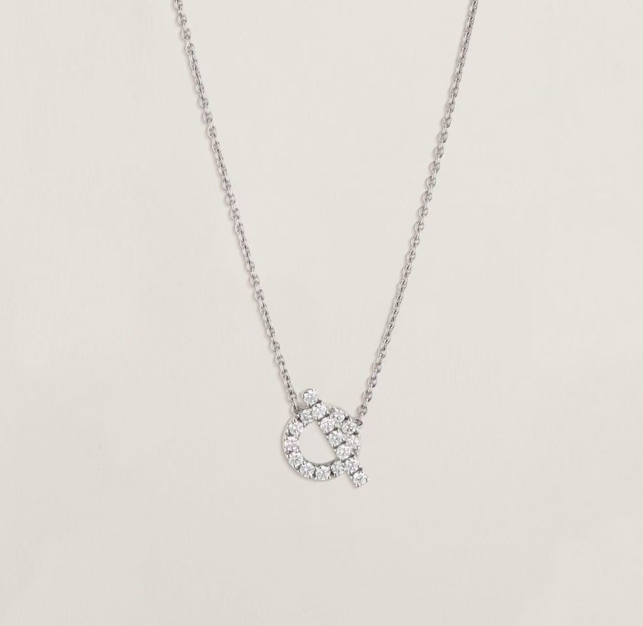 HERMÈS FINESSE PENDANT WHITE GOLD WITH DIAMONDS