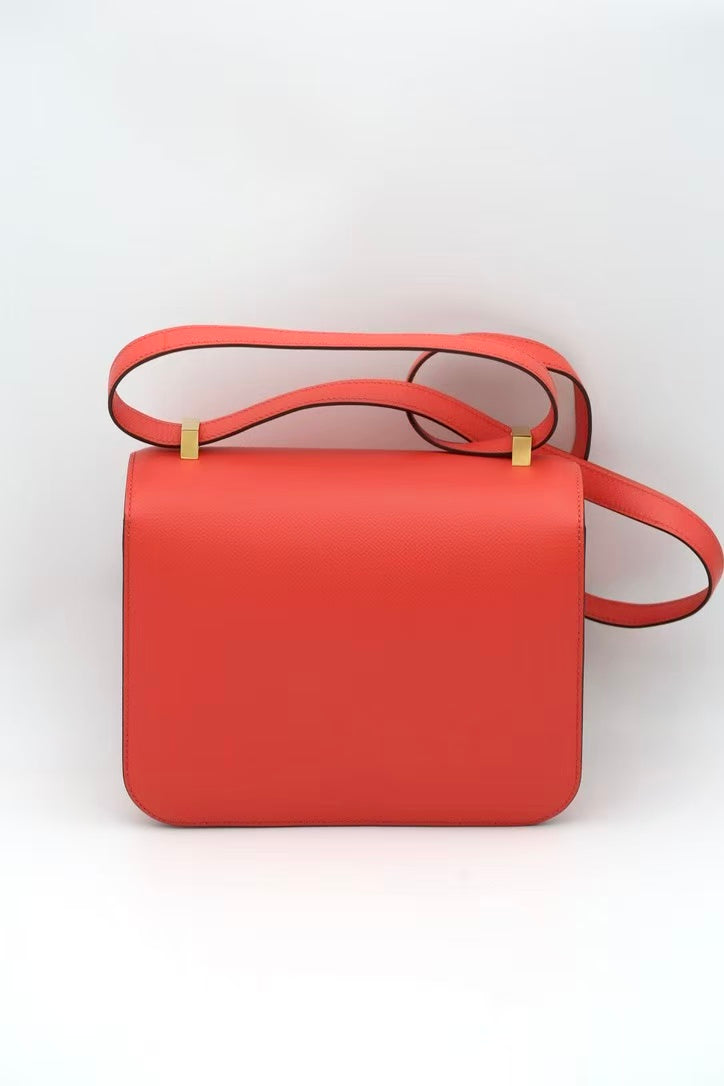 HERMÈS CONSTANCE24 ROSE PINK EPSOM GOLD HARDWARE X STAMP