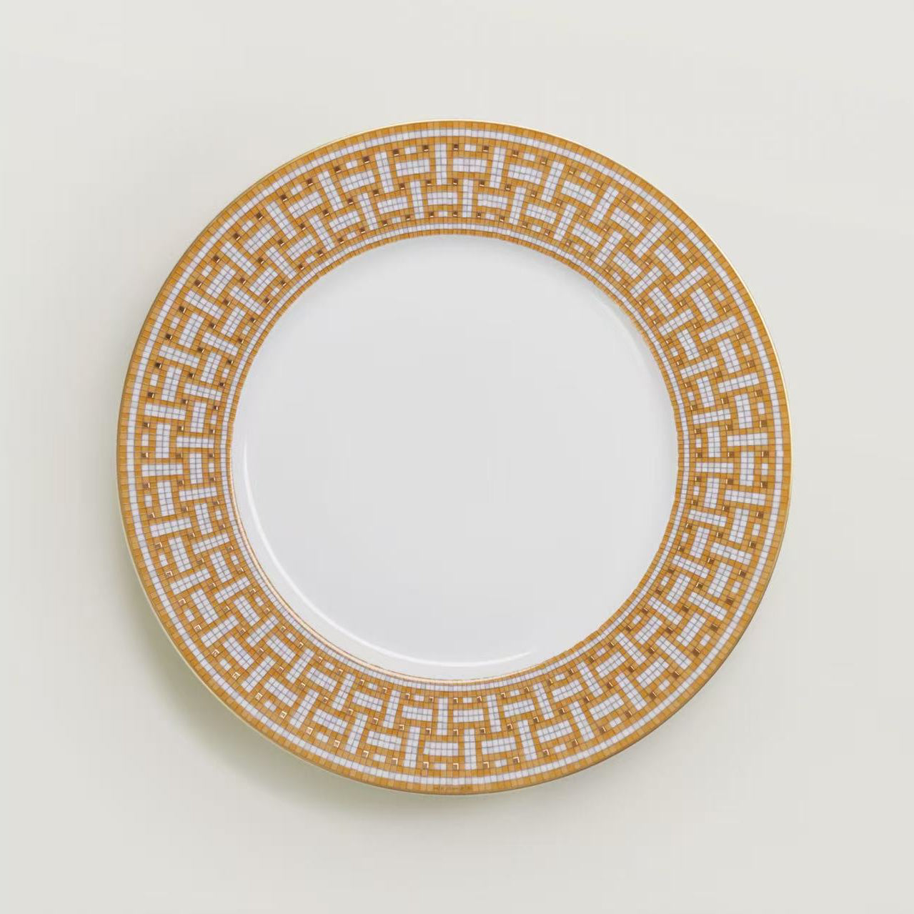 HERMÈS MOSAIQUE AU 24 GOLD ROUND DINNER PLATE