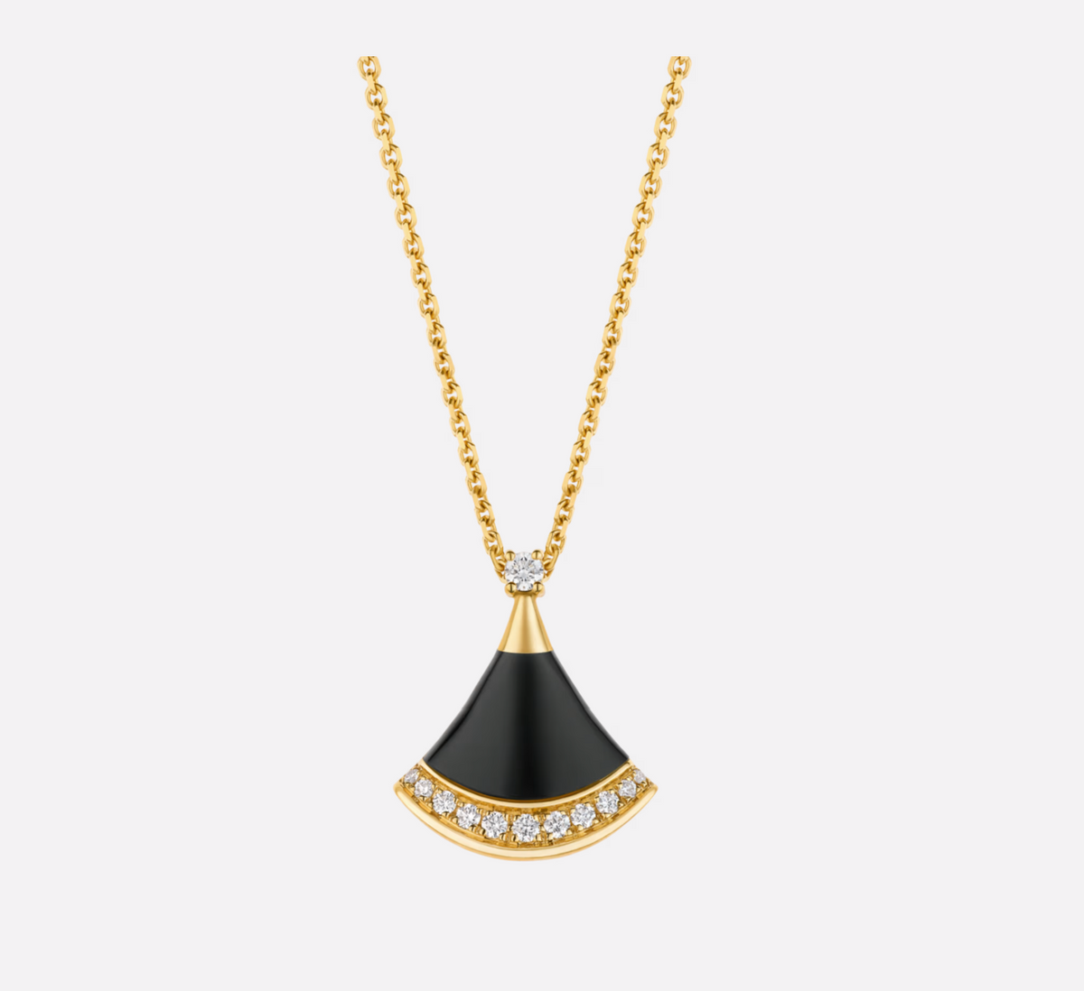 BVLGARI DIVA'S DREAM NECKLACE 18K YELLOW GOLD WITH DIAMONDS ONYX