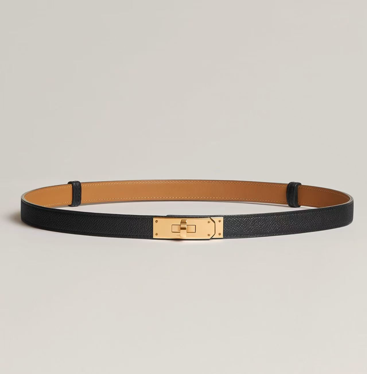 HERMÈS KELLY18 BELT NOIR EPSOM GOLD HARDWARE