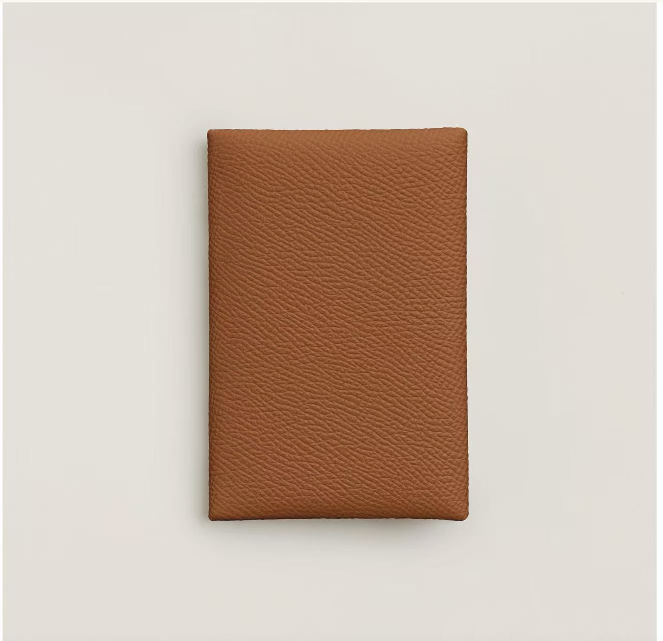 HERMÈS CALVI CARD HOLDER GOLD EPSOM